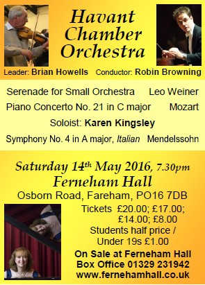 HCO Concert at Ferneham Hall 14th May 2016